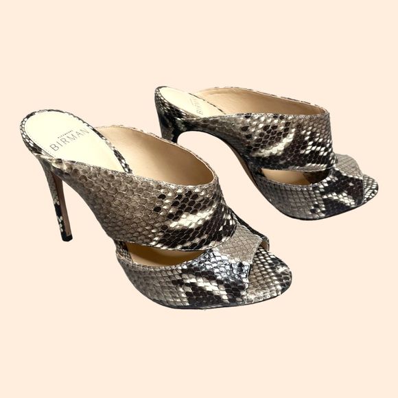 NEW Alexandre Birman Snake Heeled Sandals